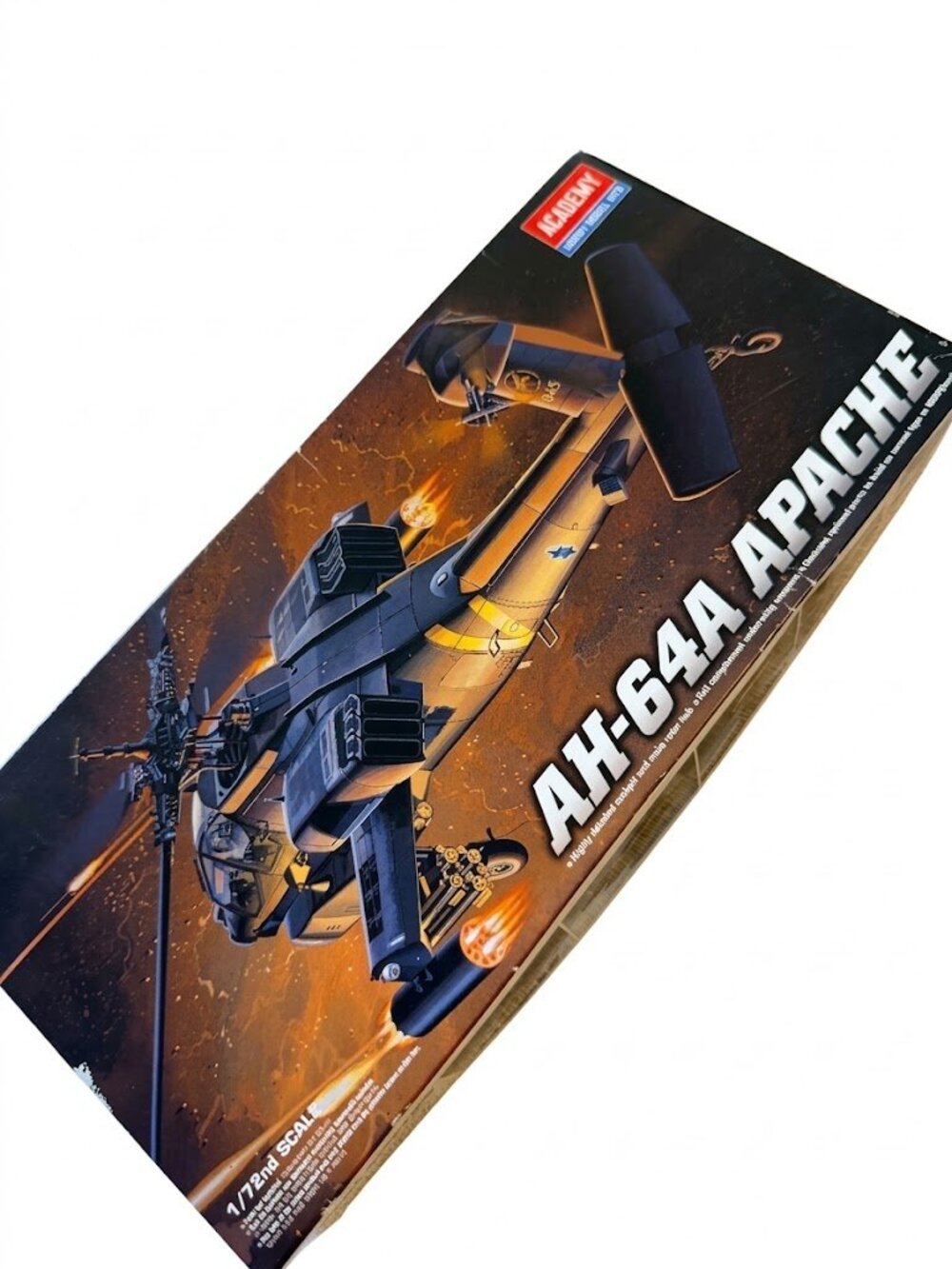 Academy Helicopter Military Plastic Scale Model Kit 1-72 US AH-64A Apache Attack